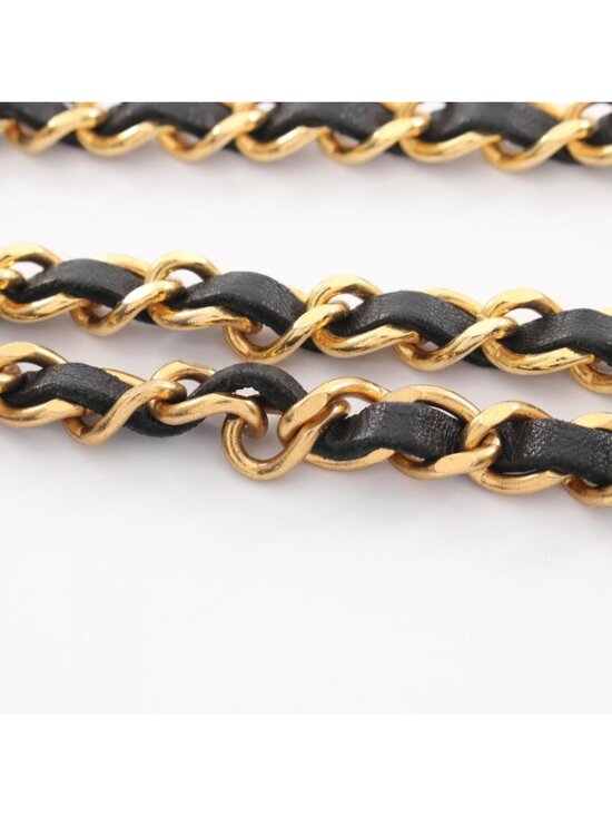 Chanel Belt CC Logo Chain Leather main image 4